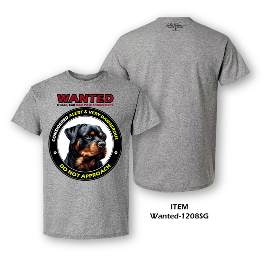 "Wanted" Rottweiler Tee